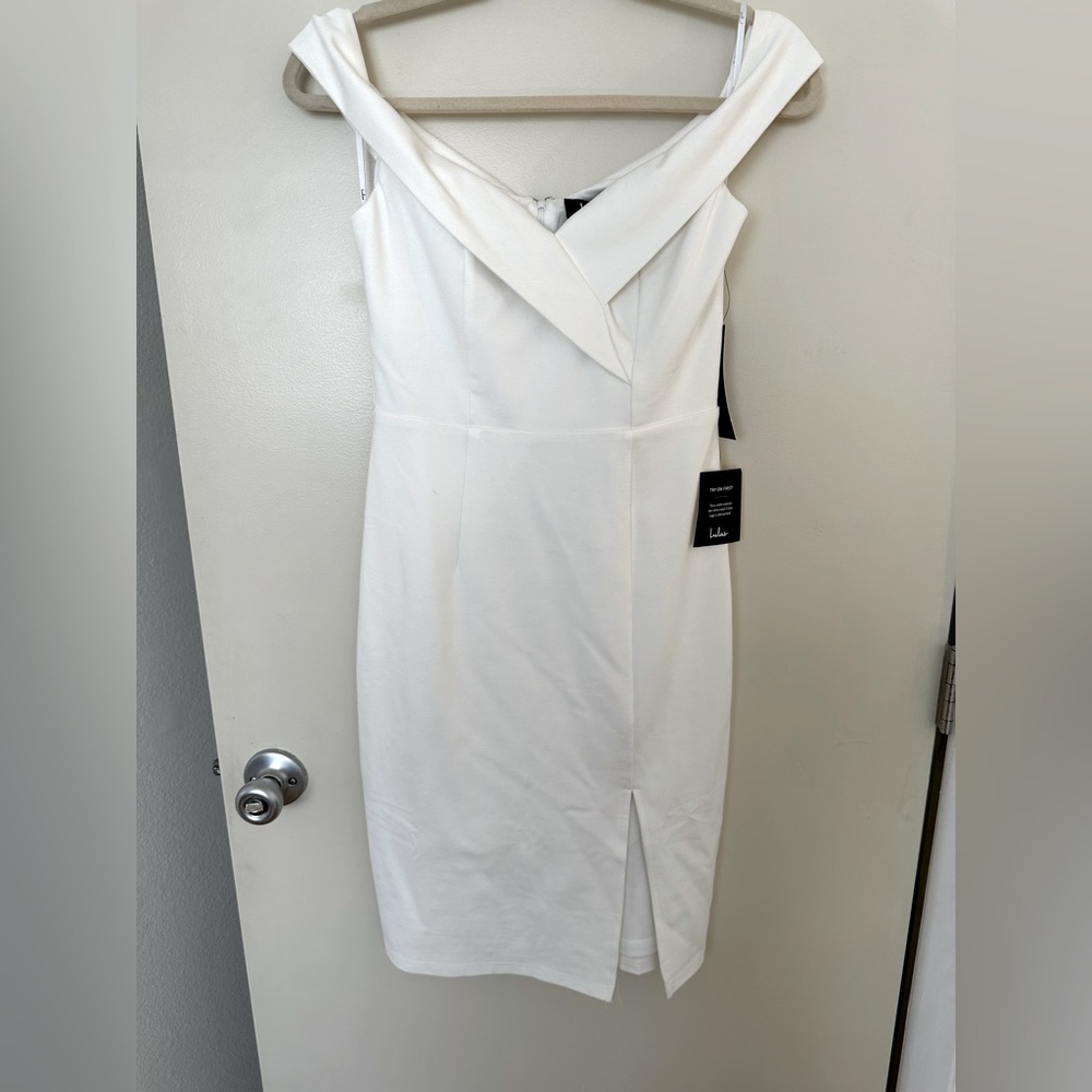 Lulu’s White Off Shoulder Dress - NWT